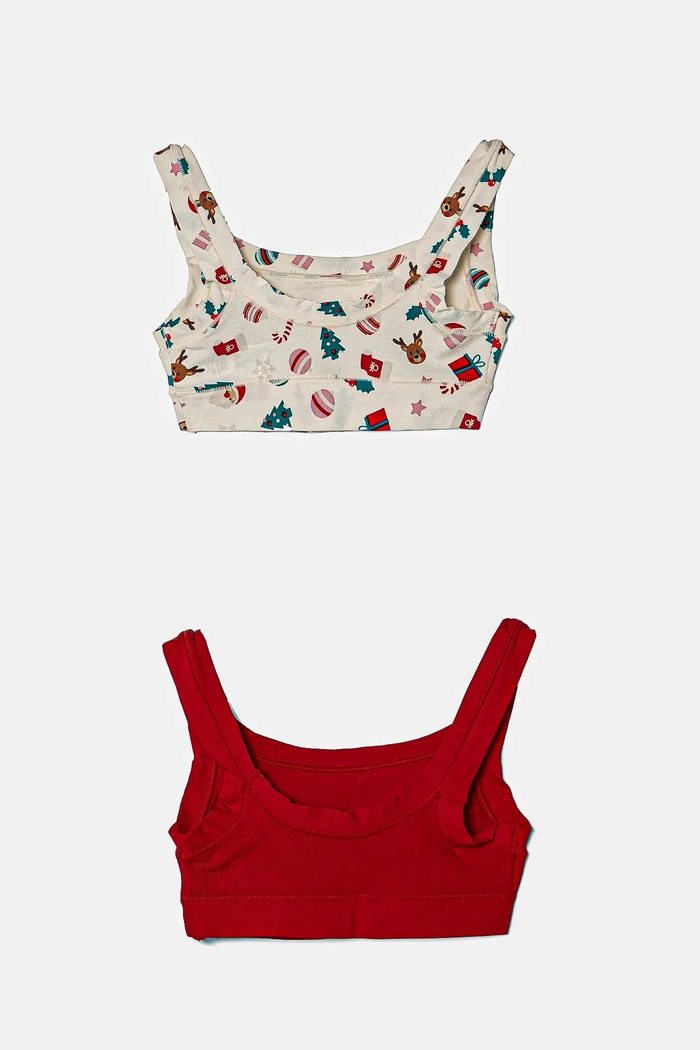 Σουτιέν United Colors of Benetton 2-pack 3LFC0R006.G.Seasonal κόκκινο AW24