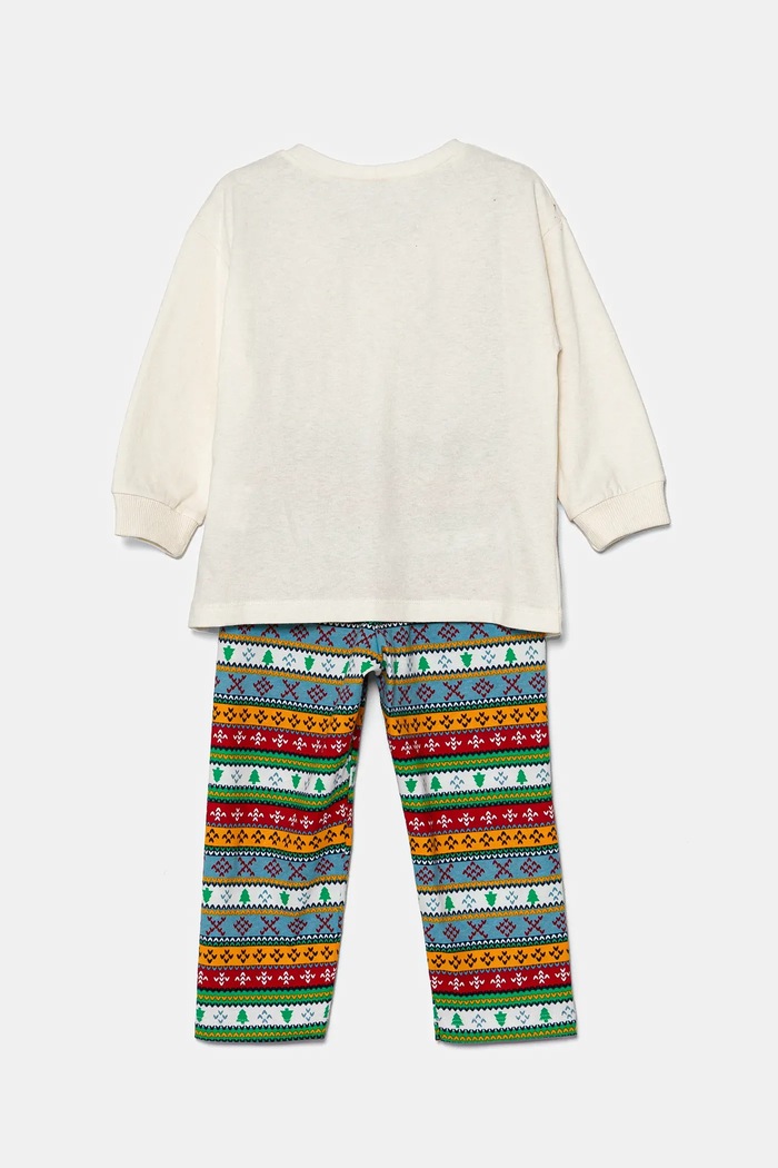 Παιδικές βαμβακερές πιτζάμες United Colors of Benetton 37MW0P07R.G.Seasonal μπεζ AW24