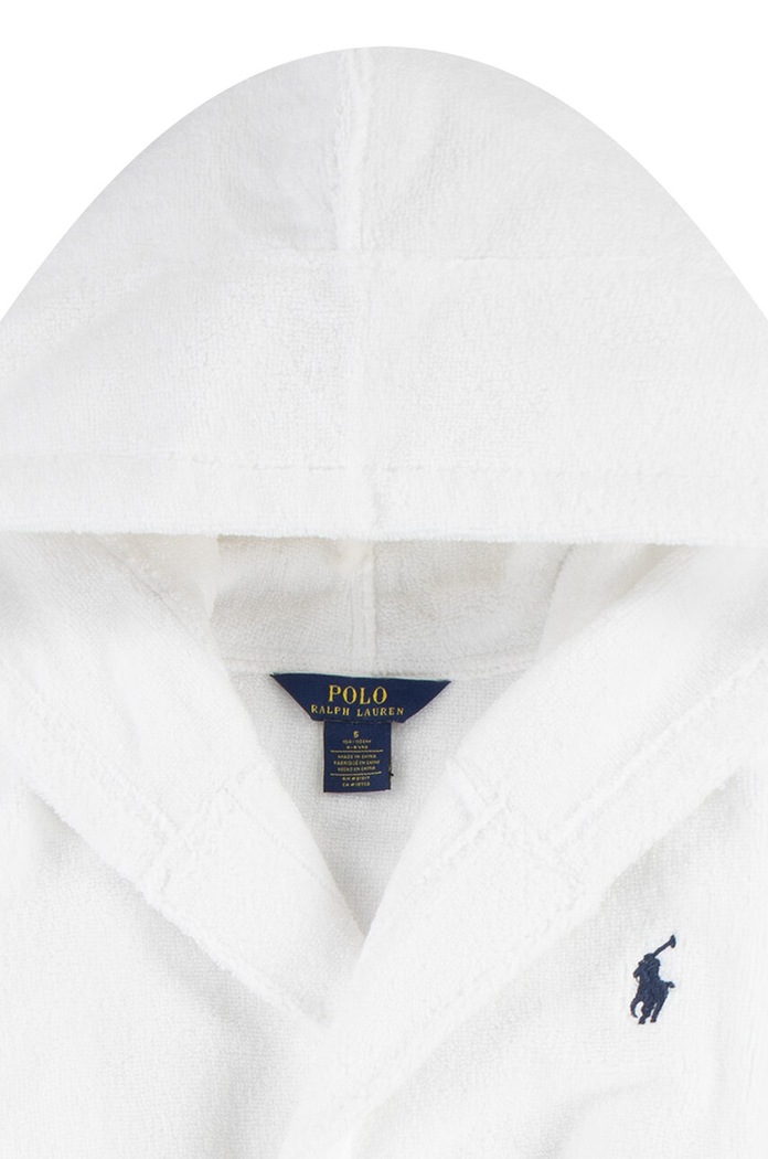 Κοριτσίστικα Παιδική βαμβακερή ρόμπα Polo Ralph Lauren 8P0188 λευκό