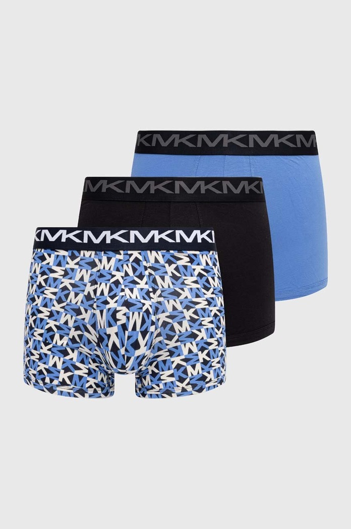 Boxerky Michael Kors 3-pack pletenina modrá 6F41X10033