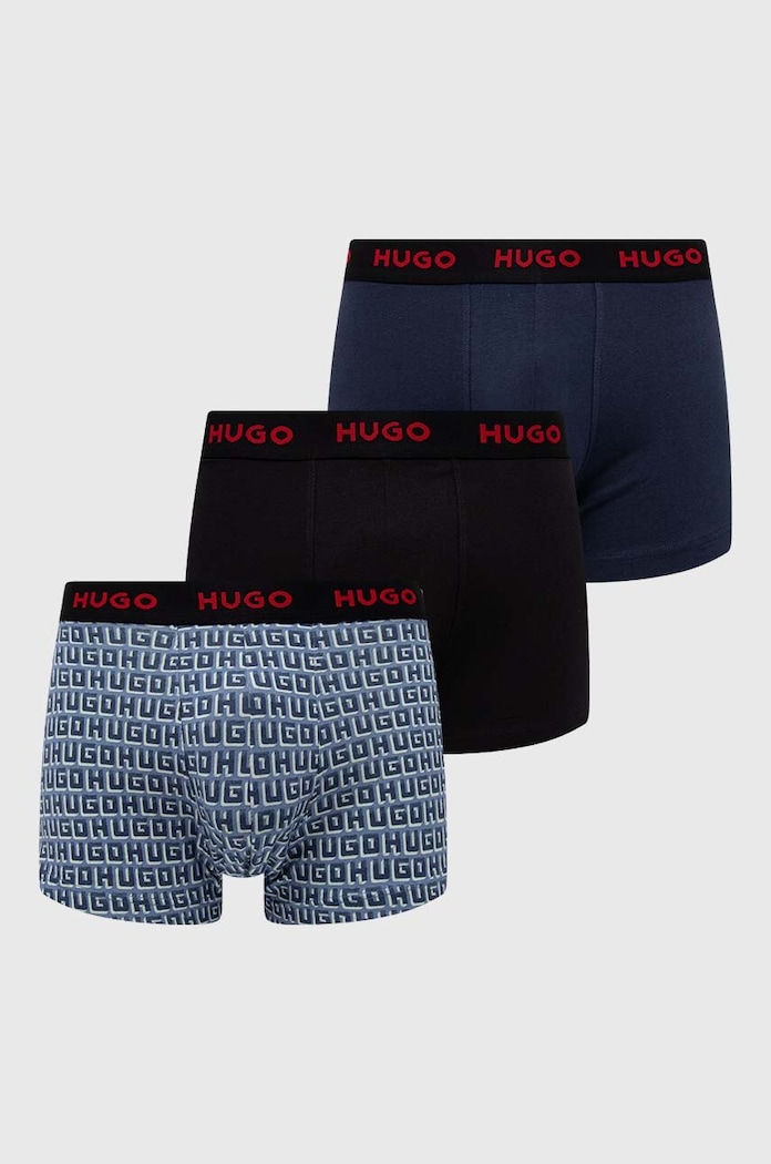 HUGO bokserki 3-pack dzianina czarny 50517894
