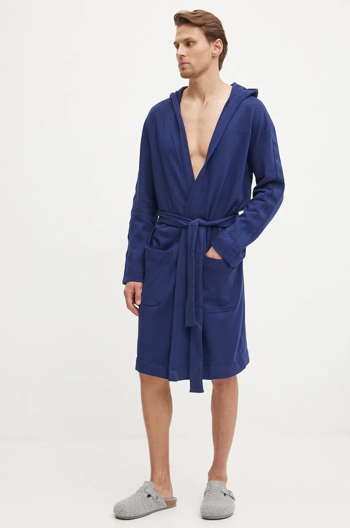 HUGO halat de baie din bumbac bumbac bleumarin 50520491