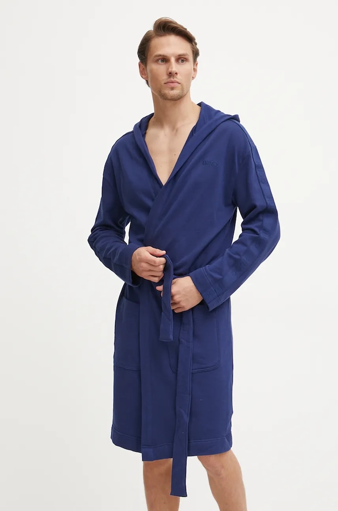 HUGO halat de baie din bumbac 50520491 bleumarin AW24
