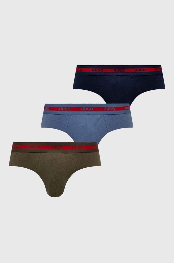 Σλιπ HUGO 3-pack πλεκτό ύφασμα μπλε 50517877