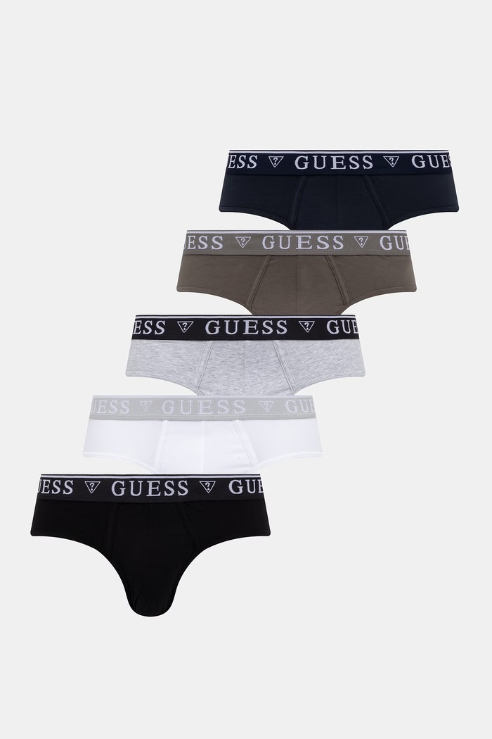 Guess slip hlačke moške bombažne z elastanom paket 5 kosov črna U4YG20.K6YW1