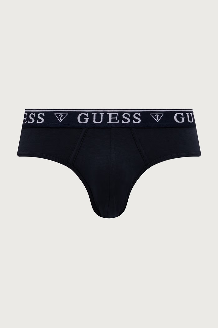 Slip pentru bărbați din bumbac cu elastan pachet de 5 Guess negru U4YG20.K6YW1