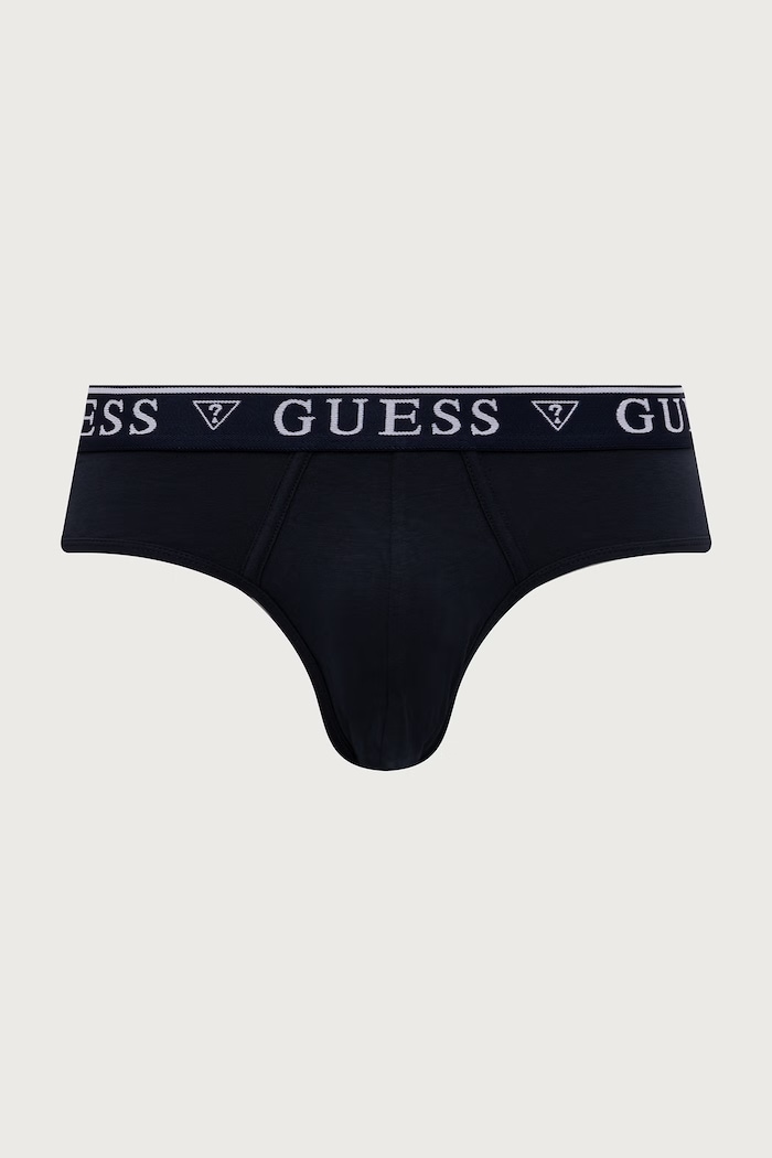 Slip pentru bărbați din bumbac cu elastan pachet de 5 Guess negru U4YG20.K6YW1