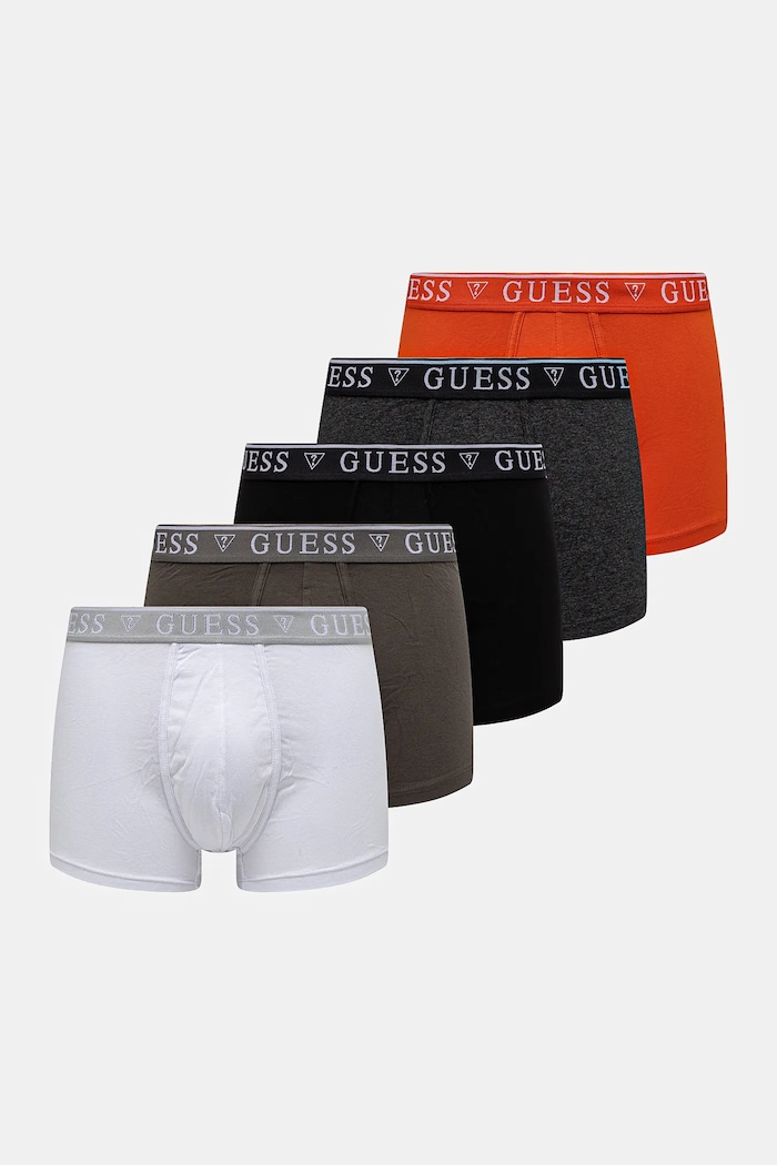Guess boxeri pentru bărbați din bumbac cu elastan pachet de 5 boxeri negru U4YG16.K6YW1