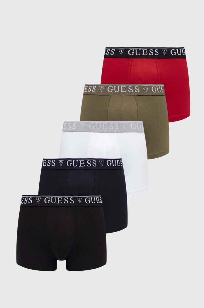 Guess bokserki męskie bawełniane z elastanem 5-pack dzianina multicolor U4YG16.K6YW1