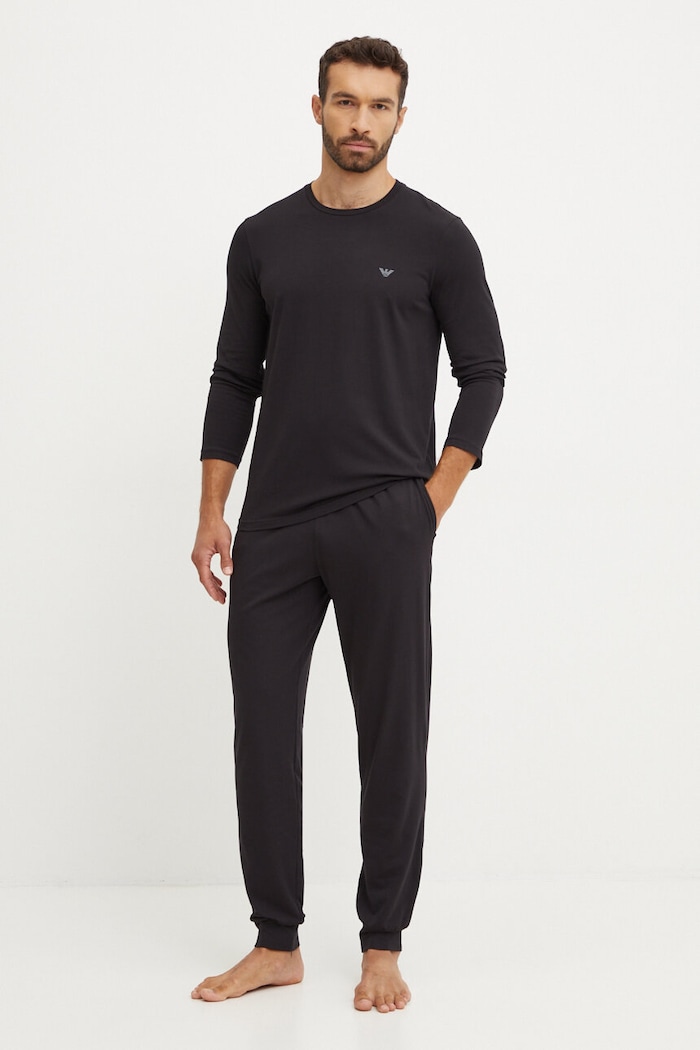 Emporio Armani Underwear piżama dzianina czarny 111789.4F720