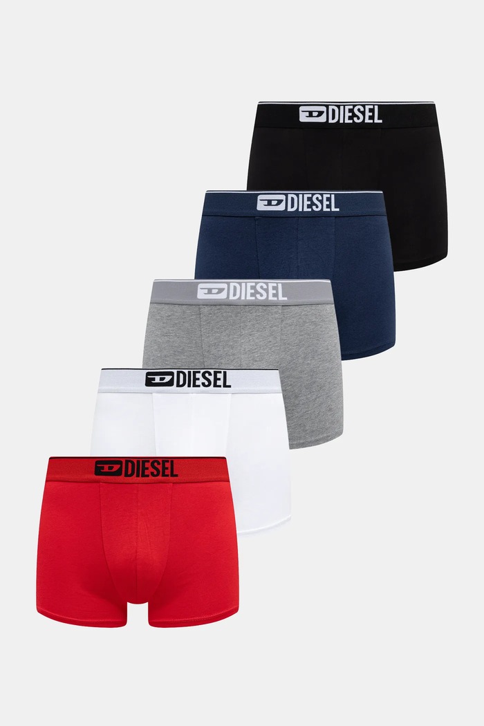 Μποξεράκια Diesel UMBX-DAMIENFIVEPACK 5-pack εφαρμοστό σορτς μπόξερ κόκκινο 00SUAG.0GDAC