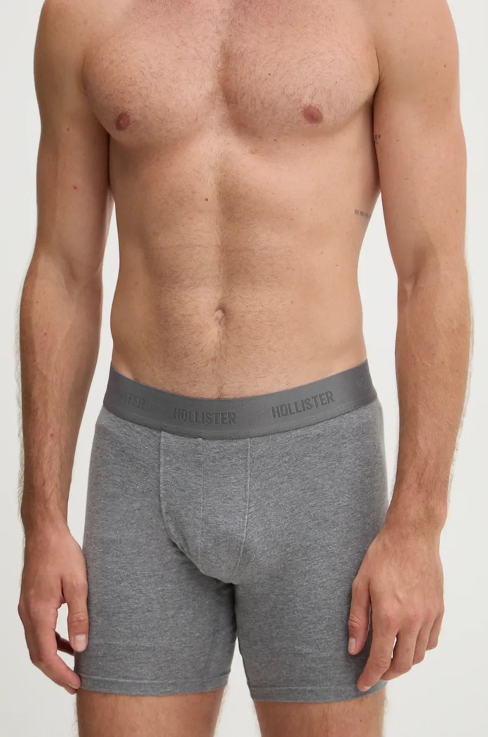 Боксерки Hollister Co. (3 чифта) трикотаж сив KI314.4021.112