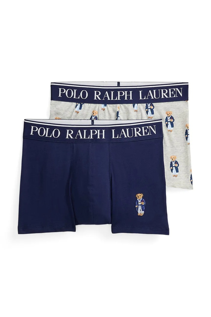 Boxerky Polo Ralph Lauren 2-pak pletenina tmavomodrá 714843425