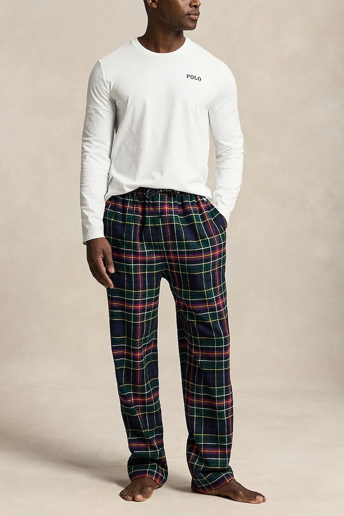 Polo Ralph Lauren Piżama dwuczęściowa męska bawełniana biały 714950621