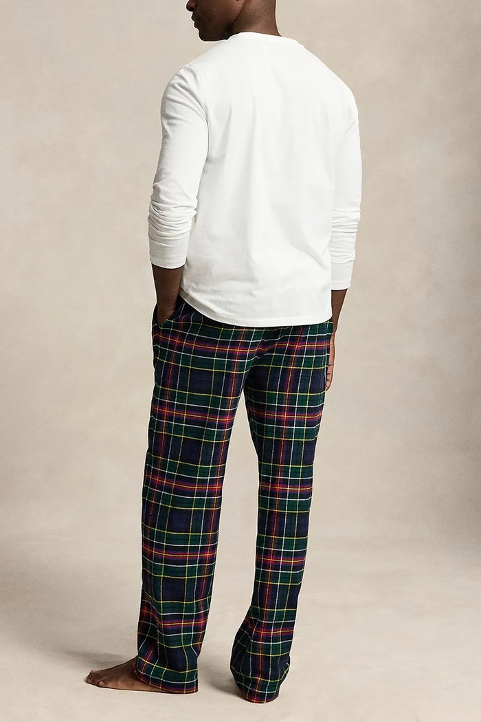 Polo Ralph Lauren Piżama dwuczęściowa męska bawełniana 714950621 biały AW25