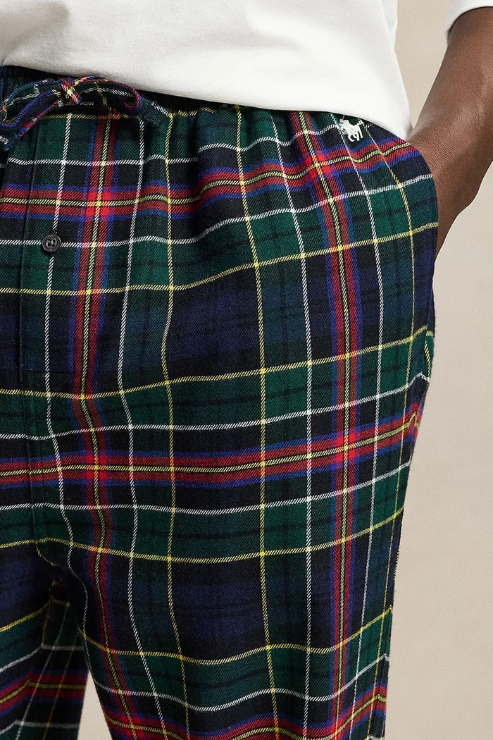 Piżama dwuczęściowa męska bawełniana Polo Ralph Lauren 714950621 biały