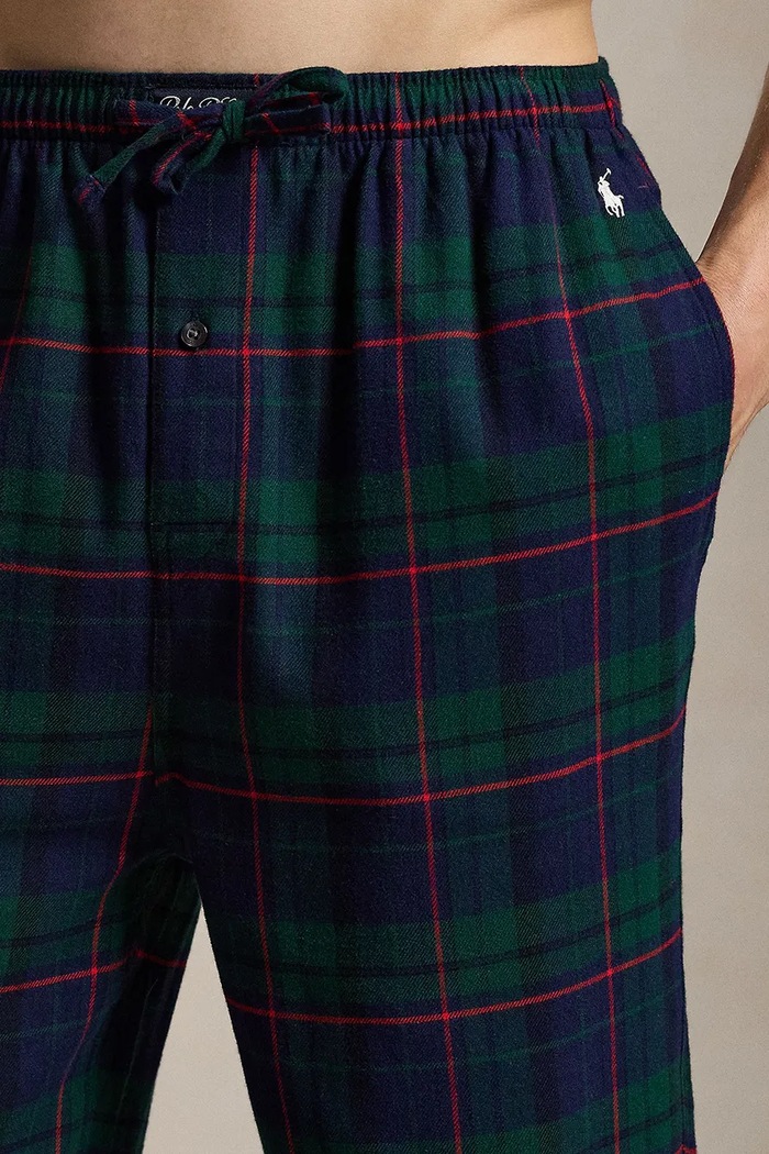 Piżama dwuczęściowa męska bawełniana Polo Ralph Lauren 714950621 granatowy