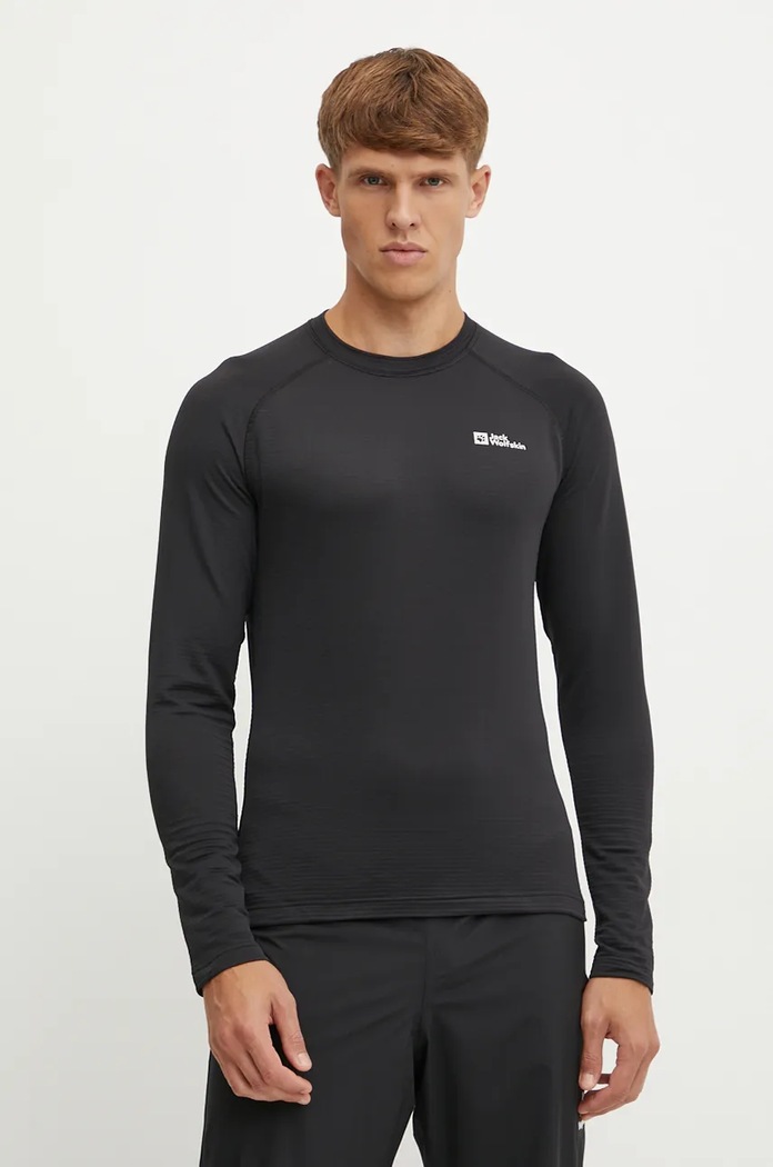 Funkční triko s dlouhým rukávem Jack Wolfskin Infinite Warm Planet friendly černá A60322