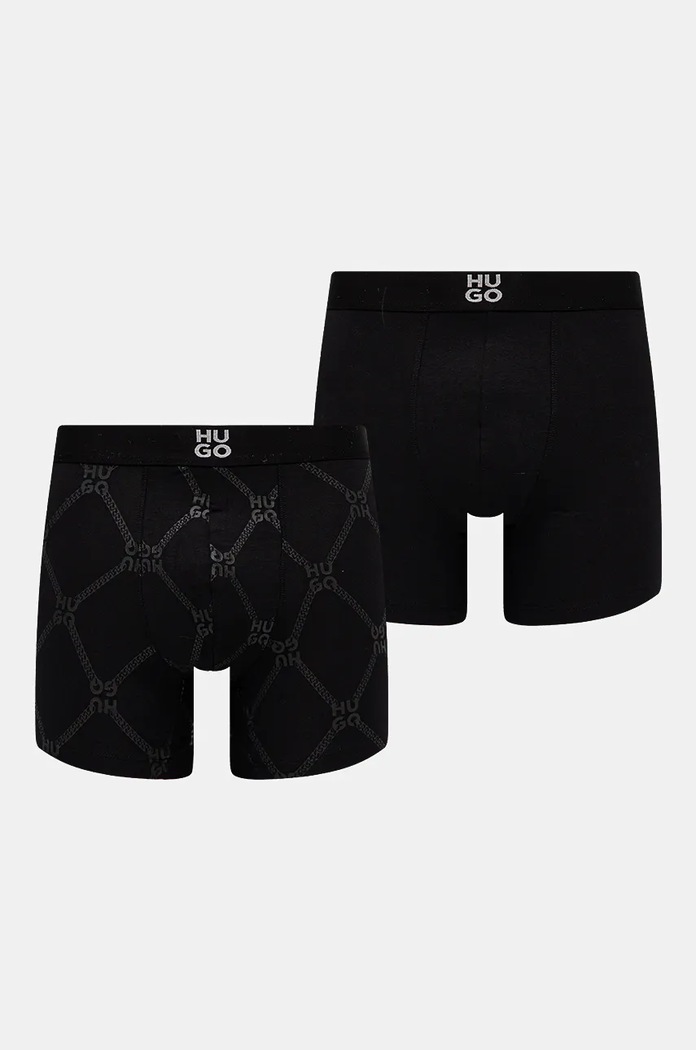 Boxerky HUGO 2-pack pletenina černá 50524746