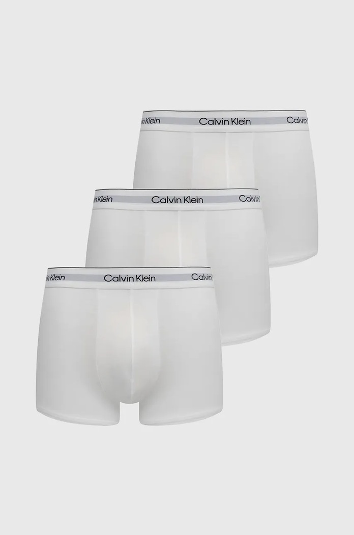 Boxerky Calvin Klein Underwear 3-pack pletenina bílá 000NB3963A