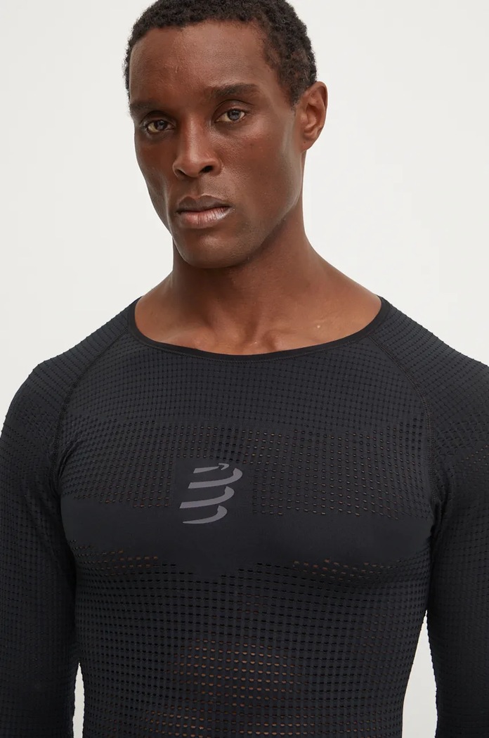Funkční triko s dlouhým rukávem Compressport On/Off běh černá AM00169B