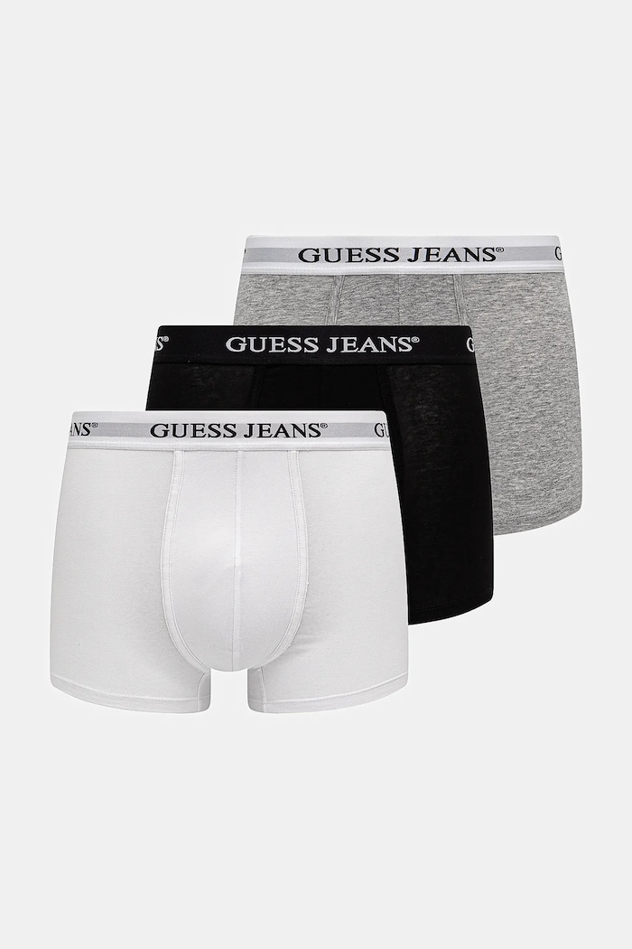 Guess Jeans Oprijete boksarice moške paket 3 kosov siva M4BZ48.K6YW1
