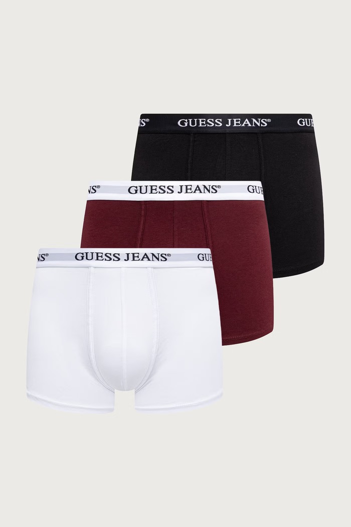 Guess Jeans Bokserki dopasowane męskie 3-pack czarny M4BZ48.K6YW1