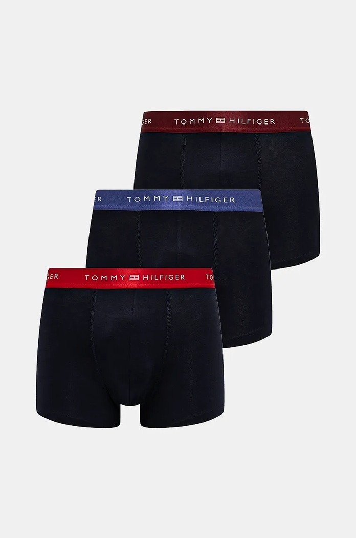 Boxerky Tommy Hilfiger 3-pack pletenina námořnická modř UM0UM03411