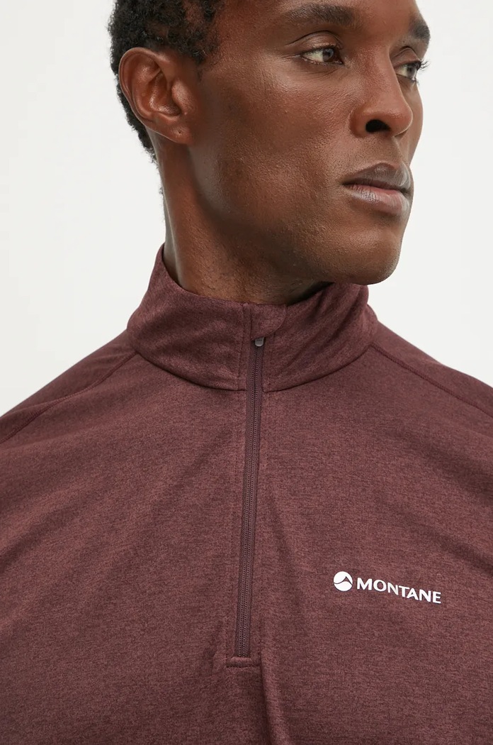 Funkční triko s dlouhým rukávem Montane Dart burgundské MDRZI18