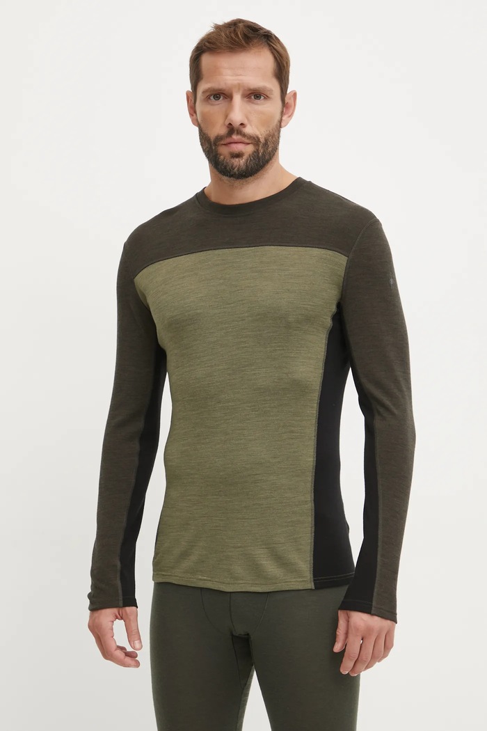 Smartwool longsleeve funkcyjny sporty zimowe zielony SW002570