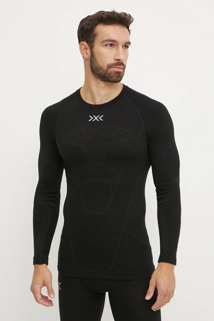 X-Bionic funkcionális hosszú ujjú ing Symbio Merino téli sportok fekete XM.YTB2W24M