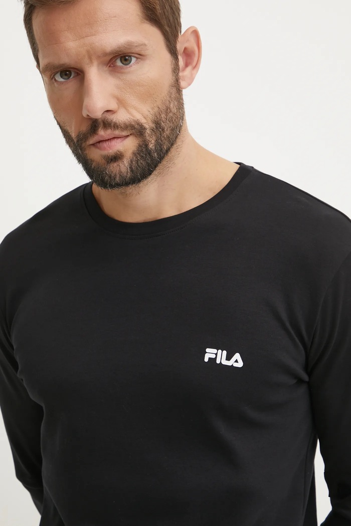 Piżama bawełniana Fila czarny FPW1203