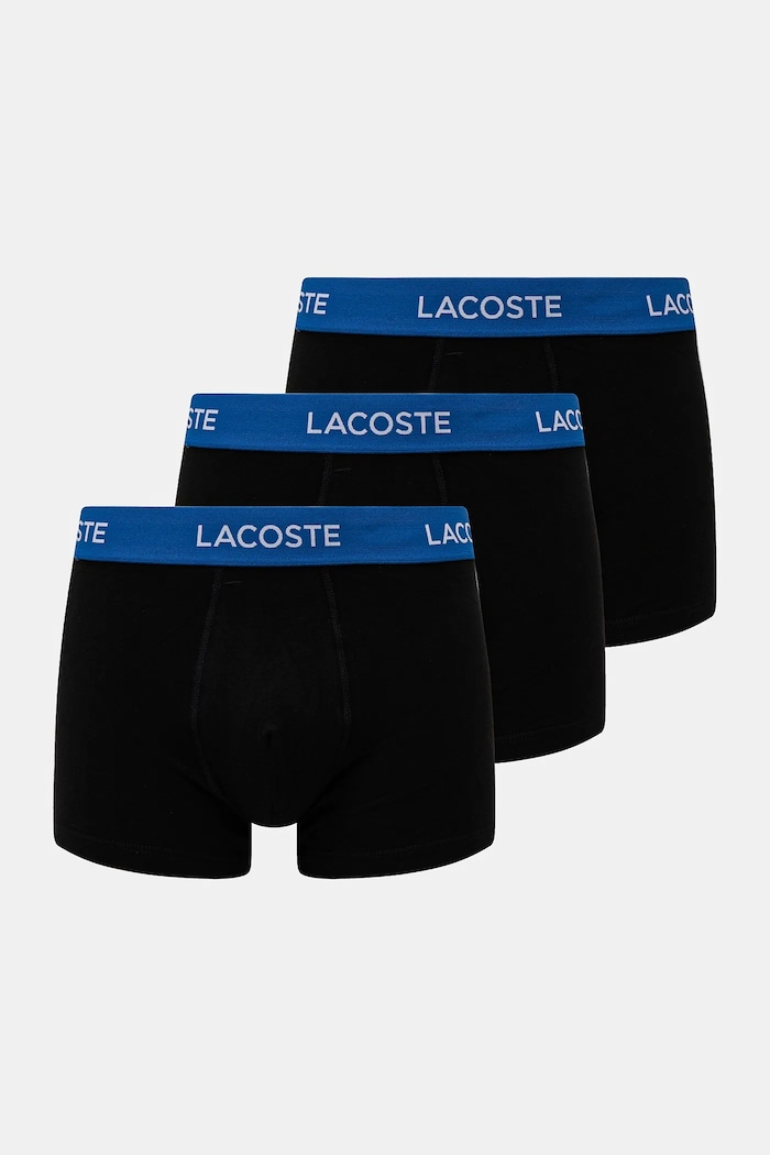 Lacoste bokserki 3-pack nadruk czarny 5H8387