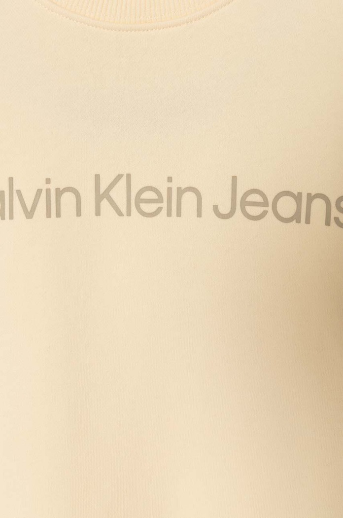 Chlapec Detská bavlnená mikina Calvin Klein Jeans IU0IU00581.9BYH žltá
