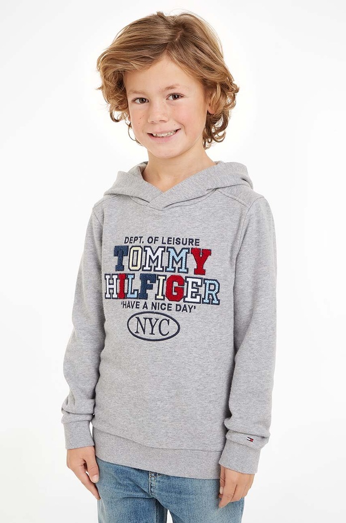 Tommy Hilfiger bluza dziecięca pozostałe szary KB0KB09050.9BYH.116.122