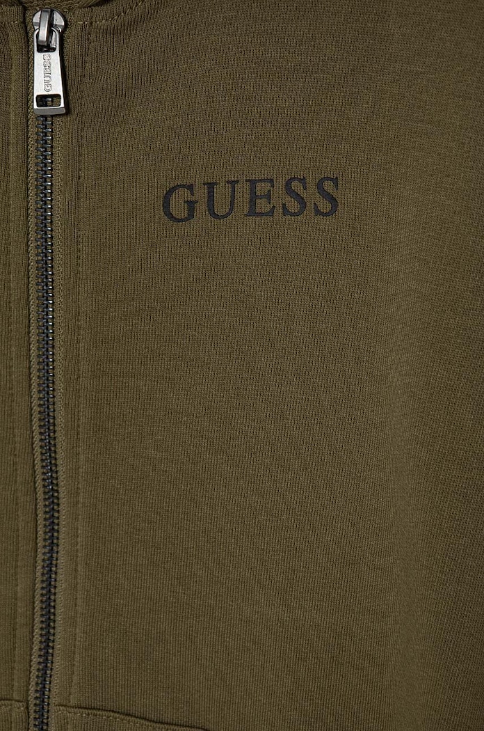Chlapec Detská bavlnená mikina Guess L4RQ22.KAUG0.9BYH zelená