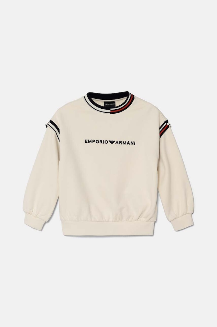 Emporio Armani bluza bawełniana dziecięca 6D4BJL.1JWPZ beżowy AW24