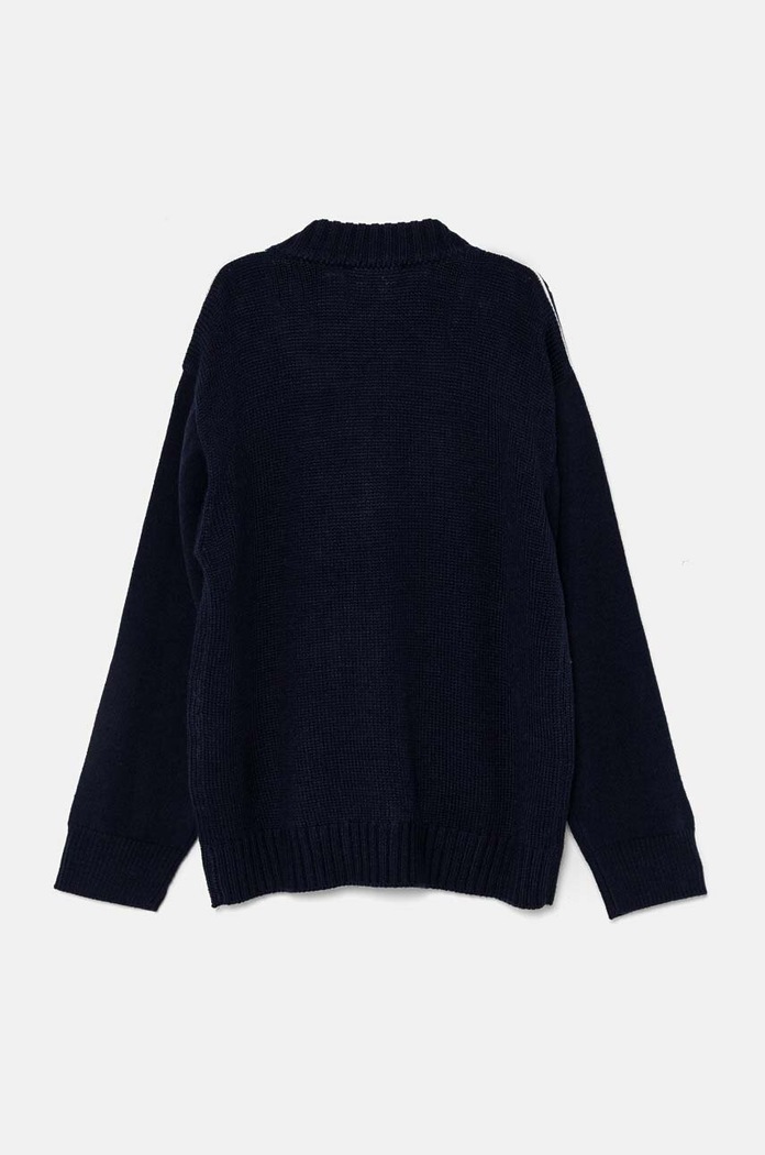 Детска вълнена жилетка Emporio Armani 6D4M58.4MJAZ тъмносин AW24