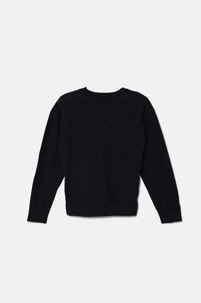 Dětský kardigan s příměsí vlny Emporio Armani 8N4E78.4M16Z námořnická modř AW24