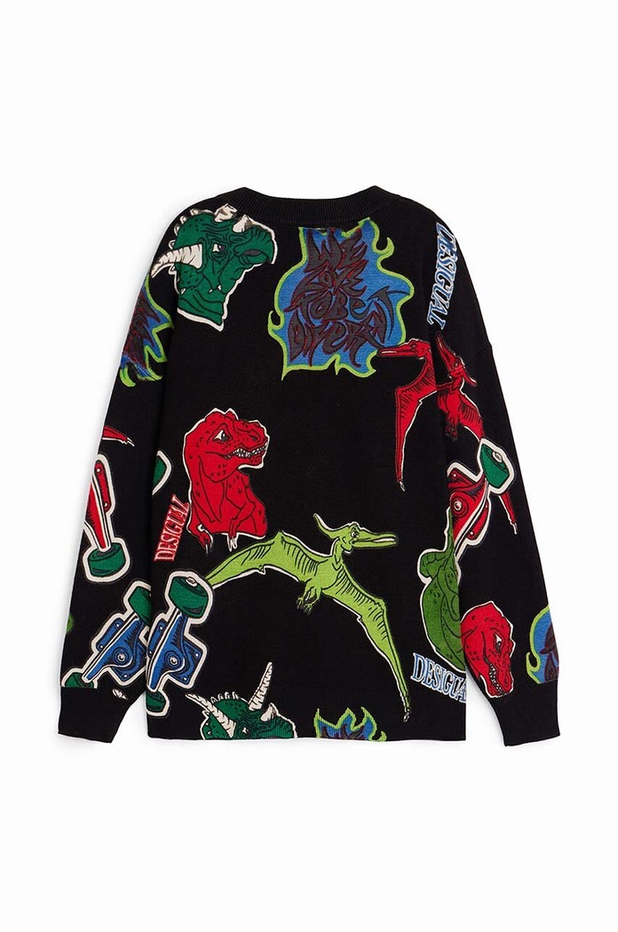 CHLAPEC Desigual Dětská mikina Desigual 24WBJF01 černá
