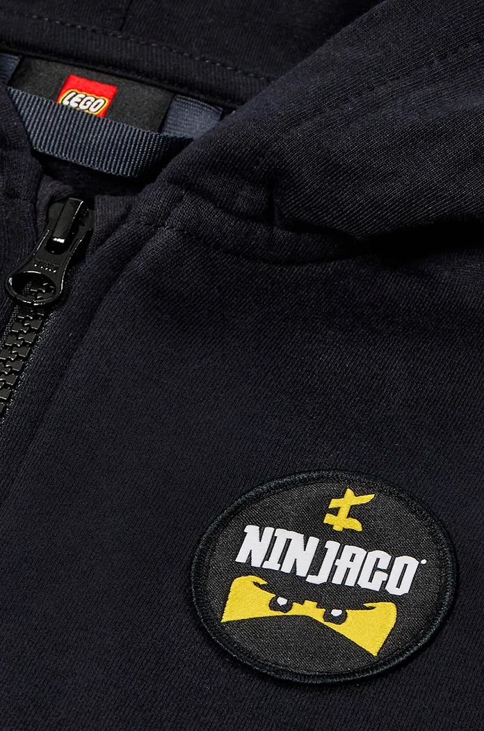 Chlapec Detská bavlnená mikina Lego LWSCOUT 609 12011284 čierna