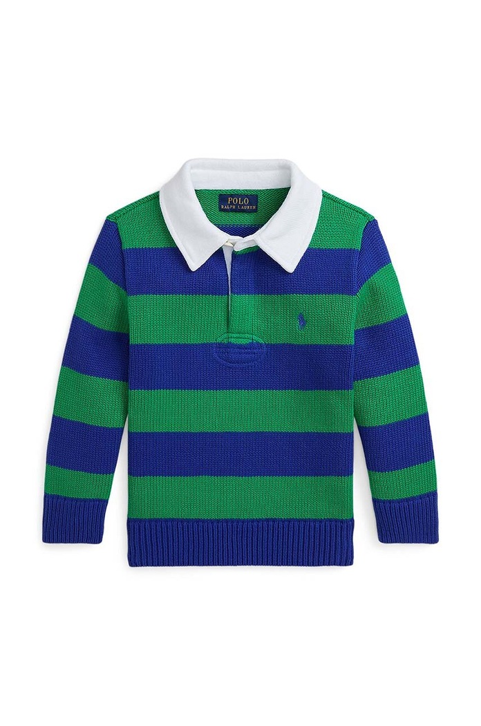 Παιδικό βαμβακερό πουλόβερ Polo Ralph Lauren 322951145001 πράσινο AW24