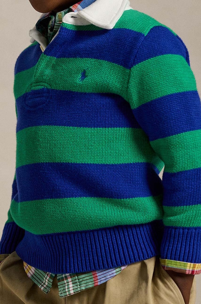 Παιδικό βαμβακερό πουλόβερ Polo Ralph Lauren 322951145001 πράσινο