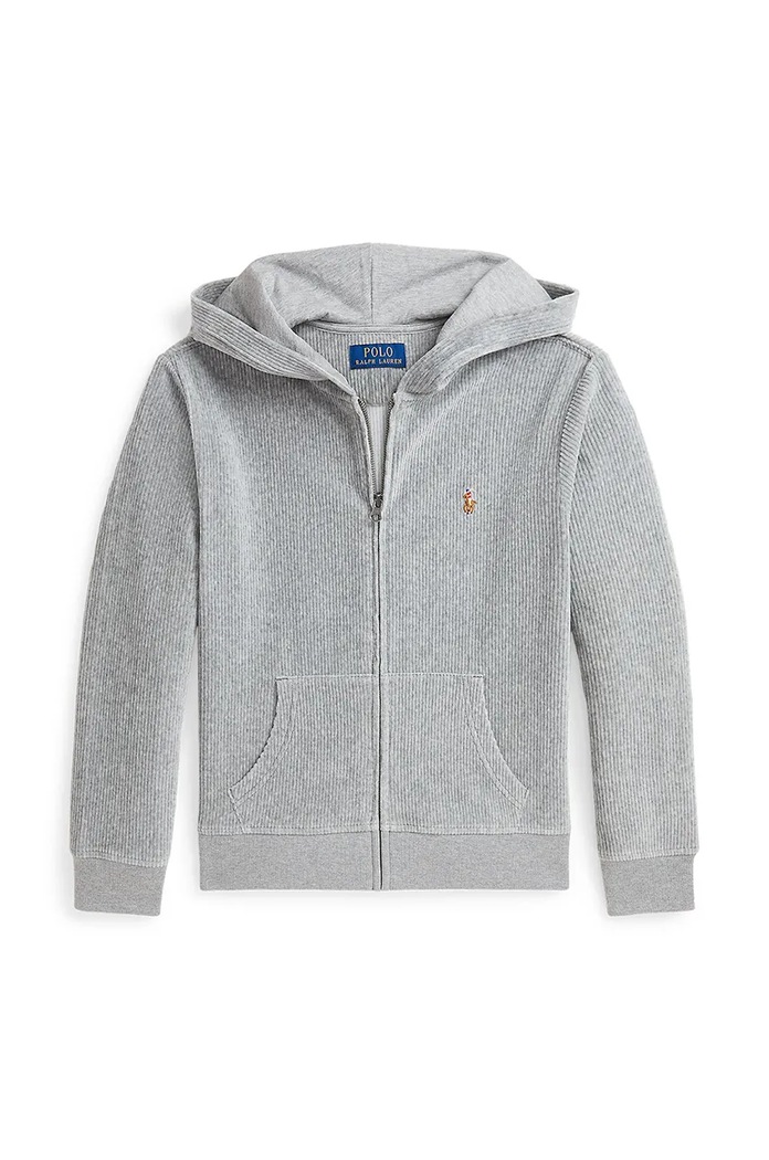 Παιδική μπλούζα Polo Ralph Lauren με κουκούλα γκρί 323952461001