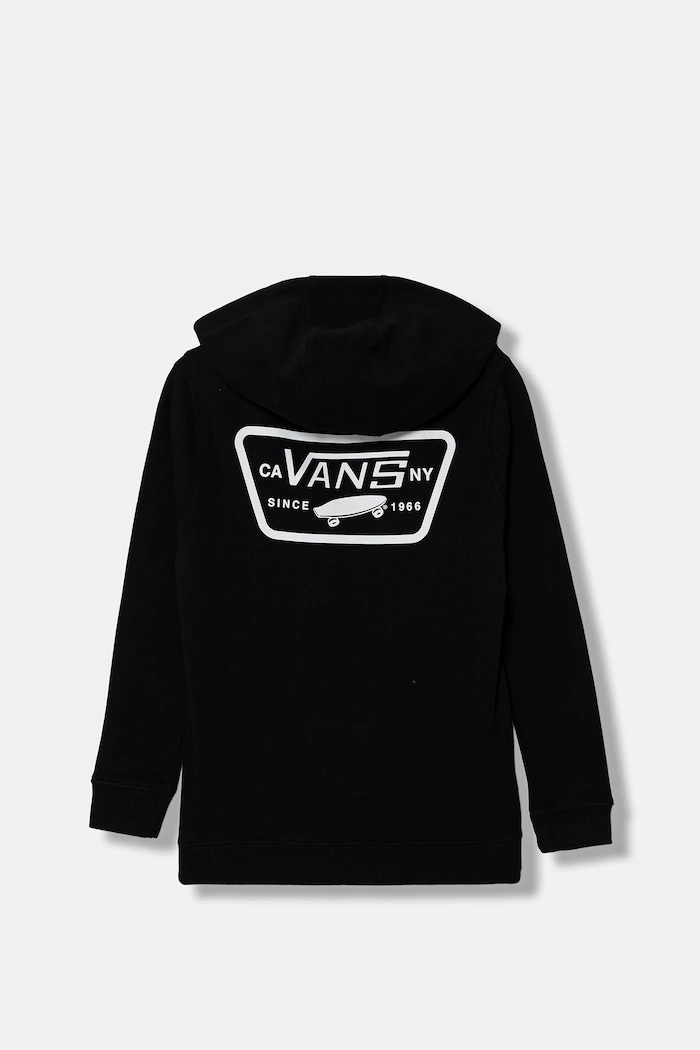 Vans bluza bawełniana dziecięca BY Full Patched II PO VN000JBEBLK1 czarny AW25