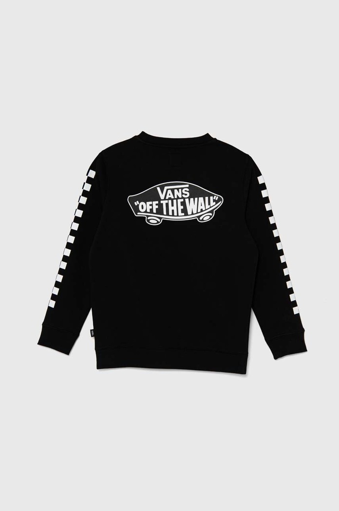 Παιδική μπλούζα Vans EXPOSITION CHECK II CREW VN000K98BLK1 μαύρο AW24
