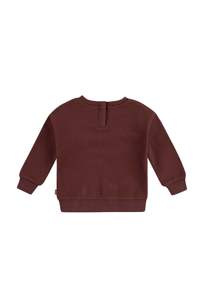 Mikina pre bábätká Levi's CHARACTER POCKET CREW 6EL339 hnedá AW24