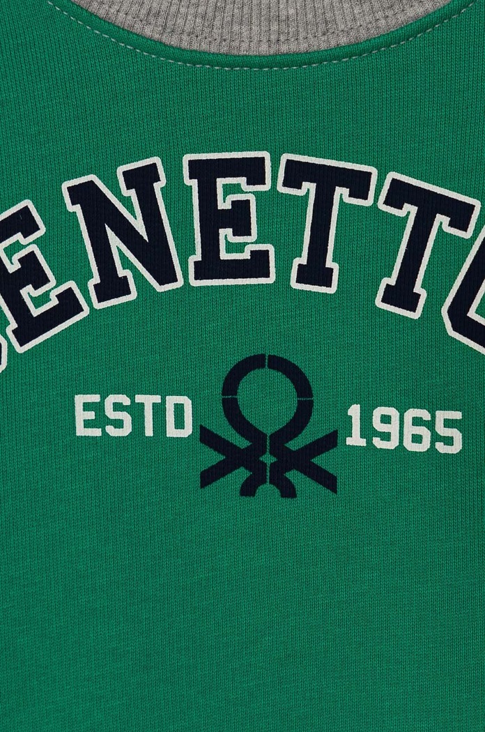 Chłopiec United Colors of Benetton bluza bawełniana dziecięca 3J70G10F0.P.Seasonal zielony