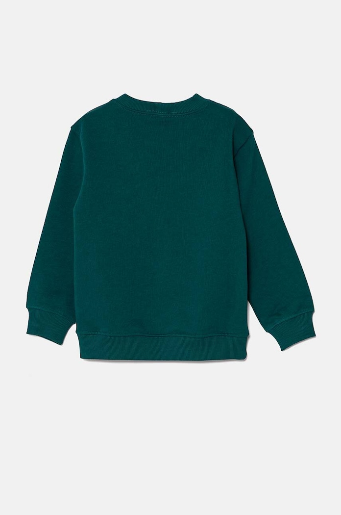 Detská bavlnená mikina United Colors of Benetton 3J70G10F0.P.Seasonal zelená AW24