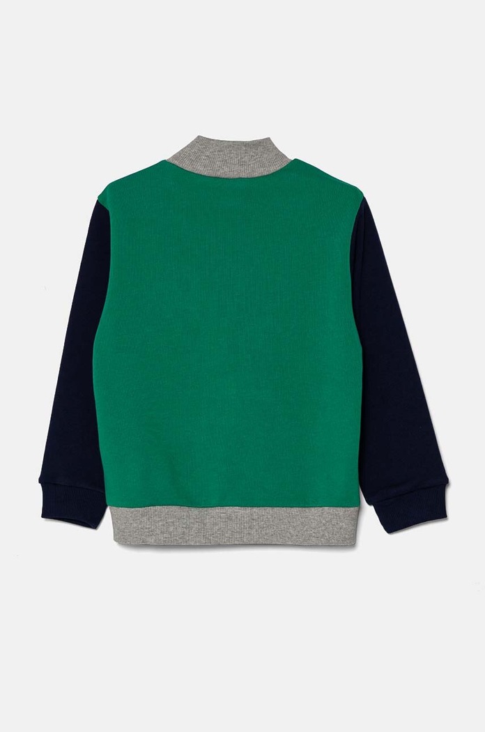 United Colors of Benetton bluza bawełniana dziecięca 3J70G5033.P.Seasonal zielony AW24